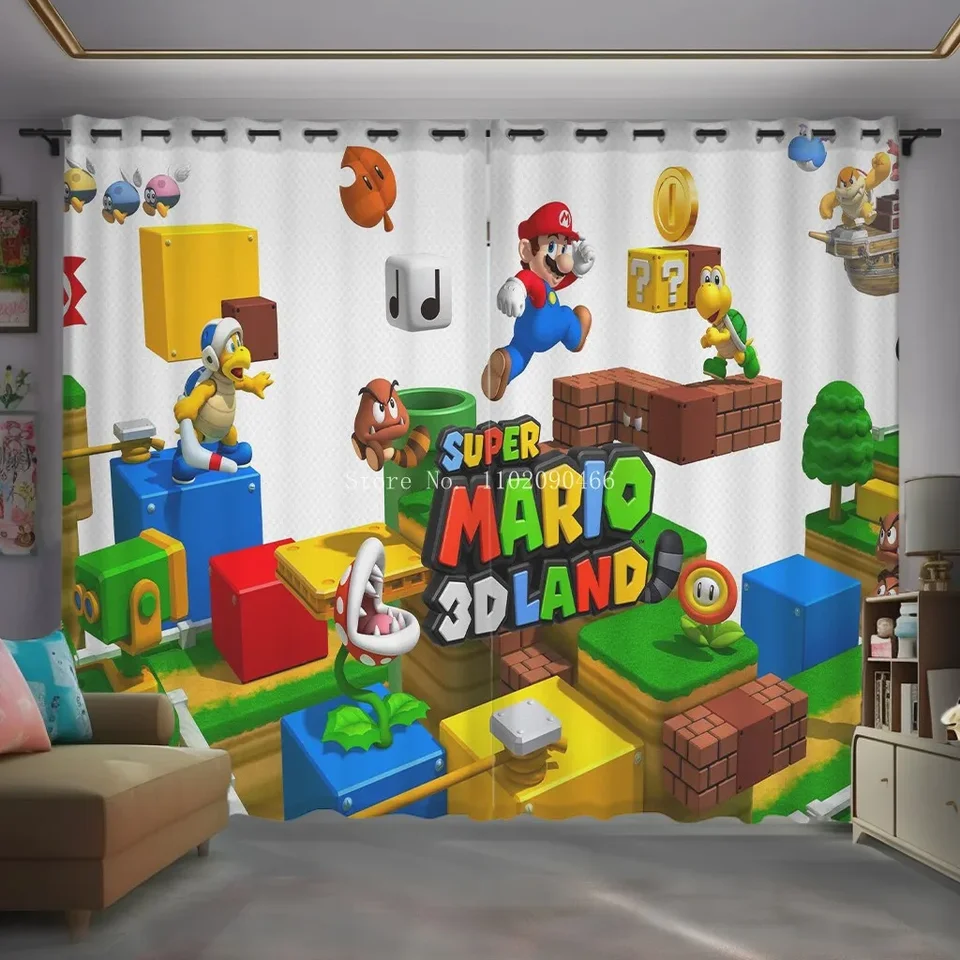 Horúce roztomilé Super Mario Shading Blackout Window Curtain Domov Textil obývacia izba detská spálňa dekorácia vianočný darček