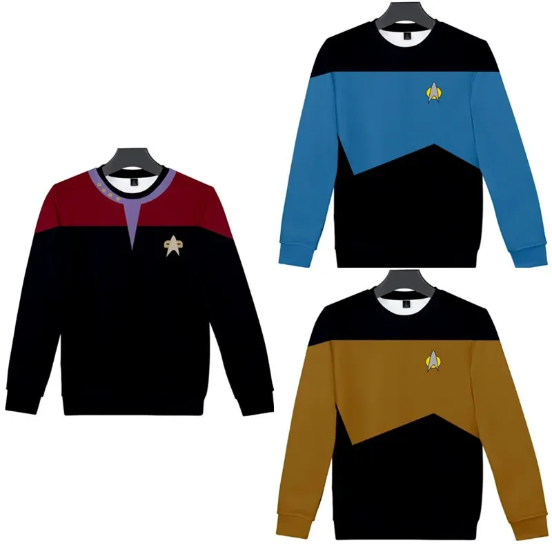 Horúci film Star Trek Star Falle Loose Unisex Adults Dospelá mikina s dlhým rukávom Streetwear Cosplay mikina kauzálna kabátová sálová kapucňa
