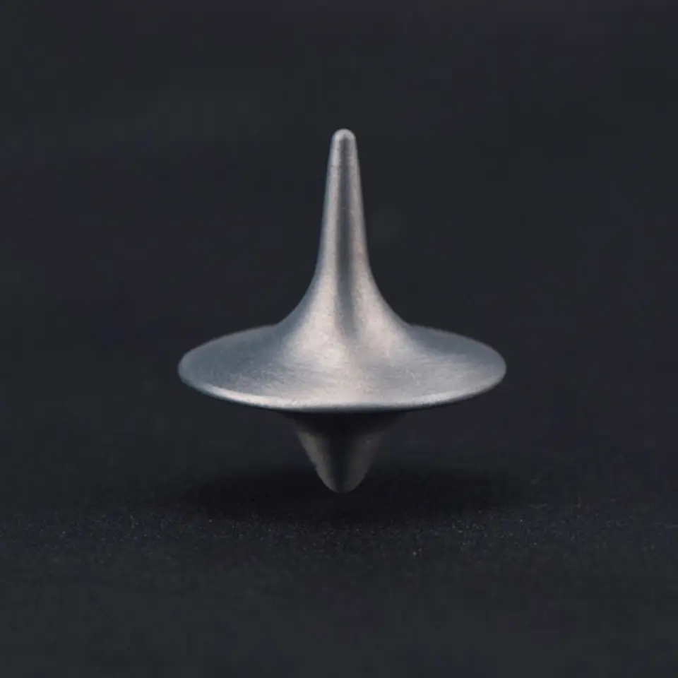 Horúci film Totem Metal Gyro Silvery Ručne rotácie špičkové prsty Malé gyroskop proti stresu fidget hračky pre deti