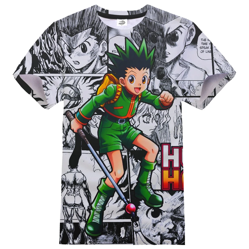 Horúci japonský anime lovec x Hunter 3D tlačené chlapci dievčatá Dievčatá Streetwear Cast Fashion t tričko Harajuku unisex Tee Top oblečenie
