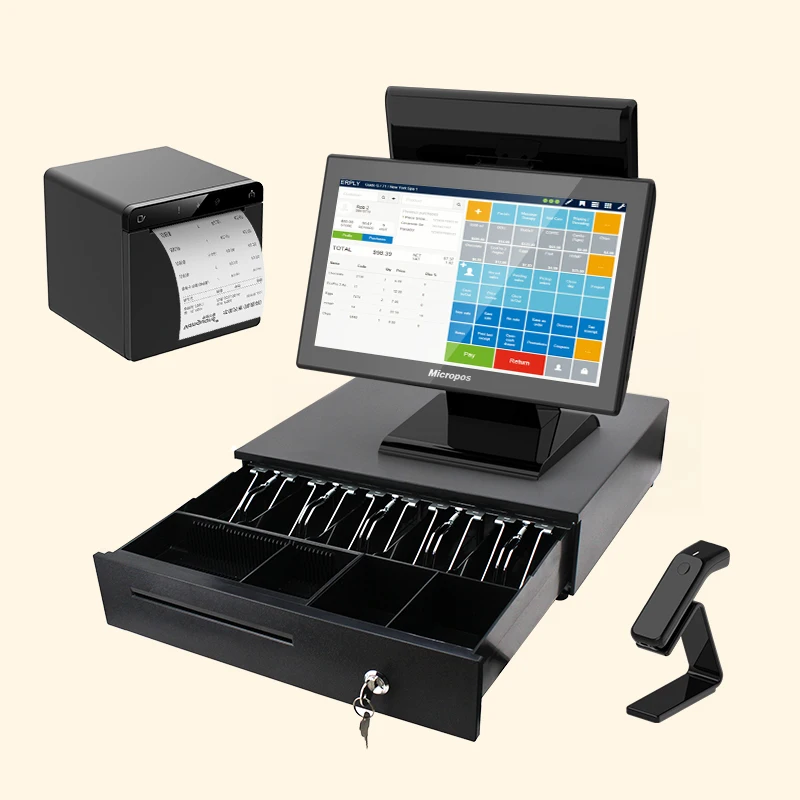 Horúci predaj 15 palcov predaja/POS/TPV/Punto de Sistema de Venta All-in-One EPOS Hardware pre supermarket