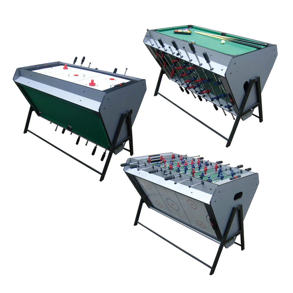 Horúci predaj 3 v 1 viacerých herných stoloch, Foosball, letecký hokejový stôl pre deti a dospelých