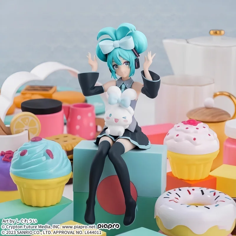 Horúci predaj Anime hatsune miku x cinnamoroll figure miku sit figurínové modely Kit Kit Action Collective Dekorácie hračky Darčeky pre deti
