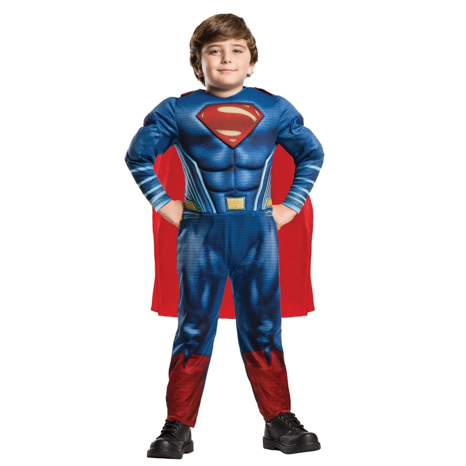 Horúci predaj film Boys Captain Super Hero Cosplay modrý kostým svalovej kombinézy so superhrdinou Cloak Halloween pre Kid Man