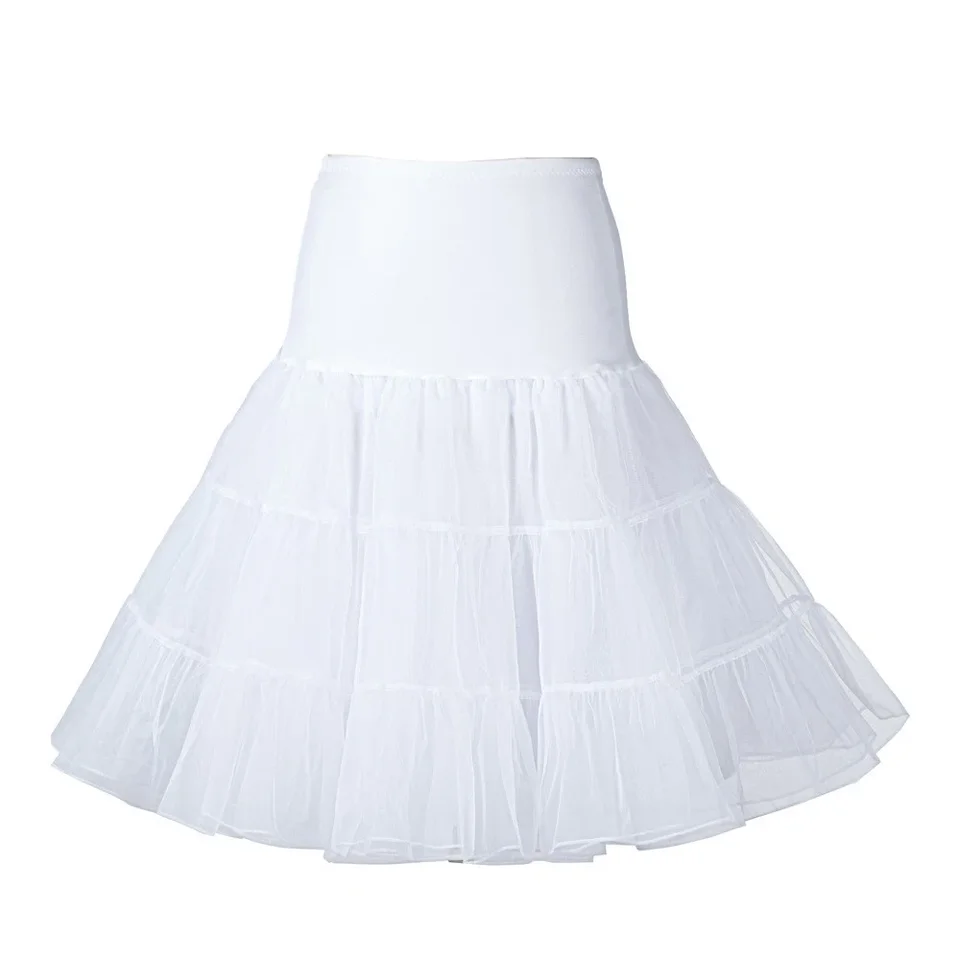 Horúci predaj krátky organza petticoat crinoline Jupon Vintage Svadobná pre šaty