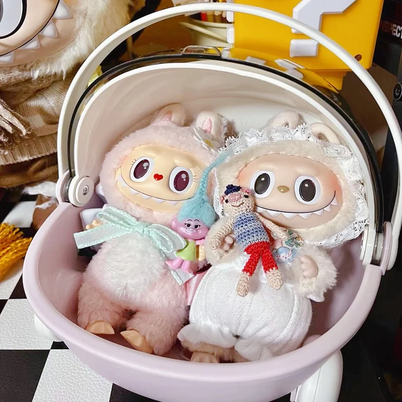 Horúci predaj mokoko úložný box hračky spánok cradle lababu vesmírny modul bavlnená bábika spánok cradle lababu singapur exkluzívne doplnky