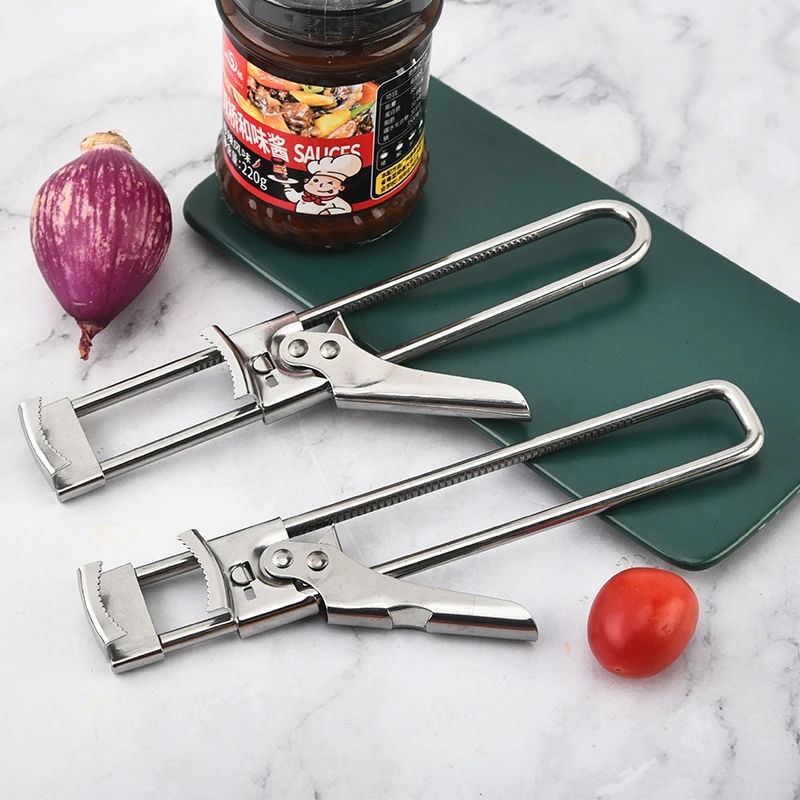 Horúci predaj nekĺzavej nehrdzavejúcej ocele Can Opener nastaviteľný otvárač fľaše