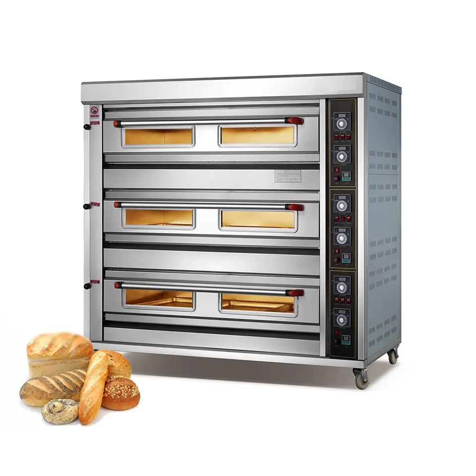 Horúci predaj pečenia rúry Elektrický komerčný chlieb Bakery Automatické 1/2/3 palu