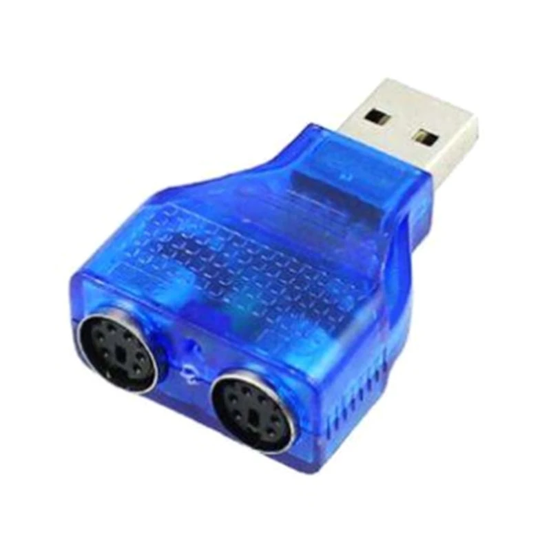 Horúci predaj PS/2 6pin 2,0 NAPOHOP DUAL PS/2 MINI DIN TO USB Mužský adaptér prevodníka