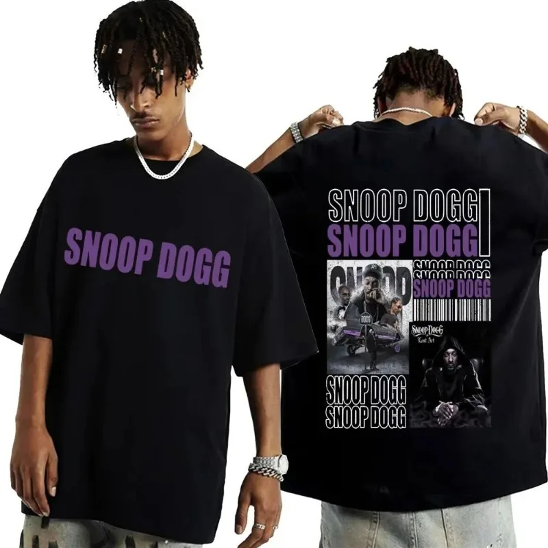 Horúci predaj rapper snoop Dogg Grafické vtipné tlače Tees letná módna bavlna žena tričko y2k voľná posádka hip hopové topy tričko