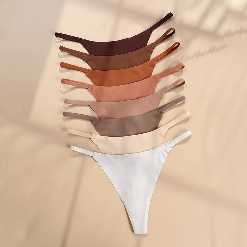 Horúci predaj sexy dámy T-Back pokožky priateľské k pokožke Stretch Stretch Režiséry Ženy spodná bielizeň G-String plynulé nohavičky pre ženy