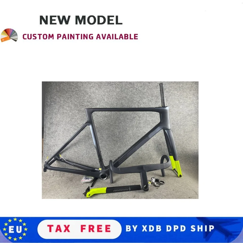 Horúci predaj V4RS Road Carbon Bike Rámy Disk Brzdenie uhlíkovej cesty Bicykel Ráme s kmeňom riadidla pre DPD prepravu 20 farieb