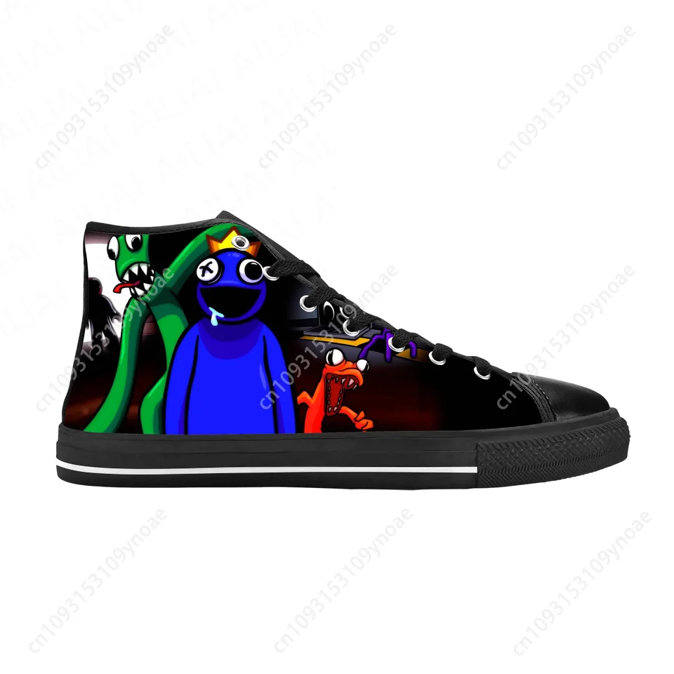 Horúci priateľ Anime karikatúra hra manga komiks dúhové neformálne handriky topánky High Top Pohodlné priedušné 3D tlač Men Dámske tenisky