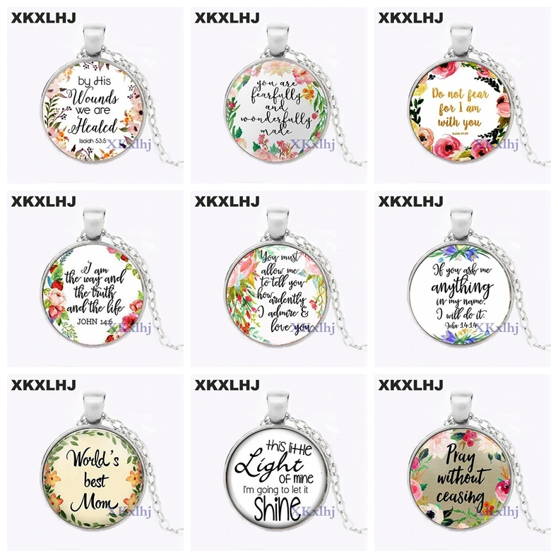 Horúci pán bude za vás bojovať. Potrebujete iba náhrdelník Biblia verš Exodus 14 14 CaBochon Charm Inšpiratívne šperky
