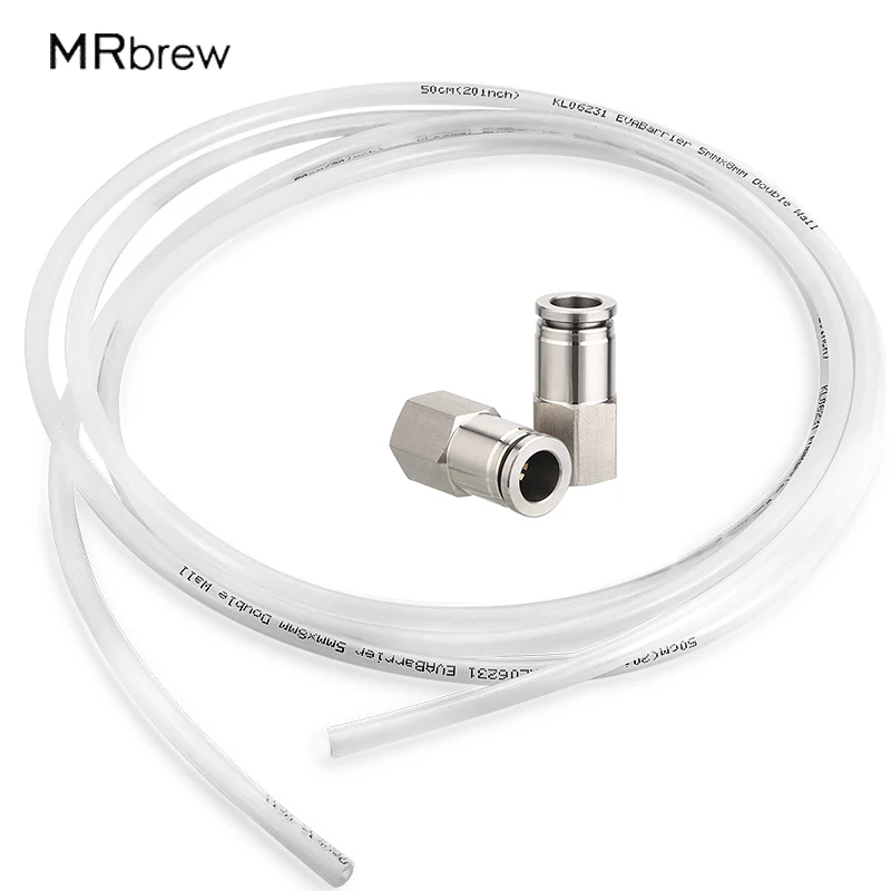 HostBrew pivo hadica s tlakom do tvaroviek MFL Pripojte pivo pivovarnícke trubicu ID 5 mm OD 8 mm dvojlôžková stena Pivné vedenie Zostava Nástroje