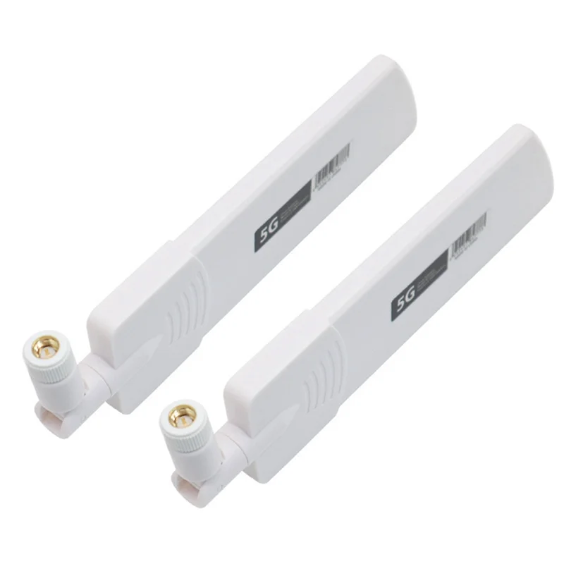 HOT 2PCS 5G/3G/4G/GSM Full Band Omni Wireless SMART Meter Router ZÍSKAJTE 40DBI Anténa, biely SMA samec SMA
