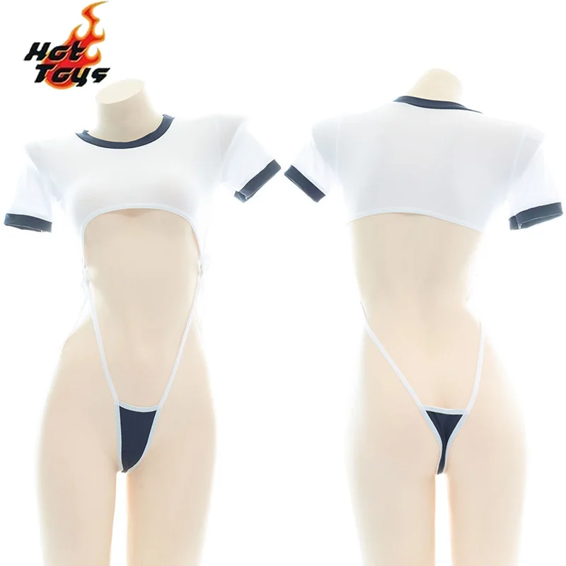 Hot hračky japonské škola študent jednodielny plavky kostým Ženy sexy anime dievča gymnastika Bodysuit pyžamy unifrom cosplay