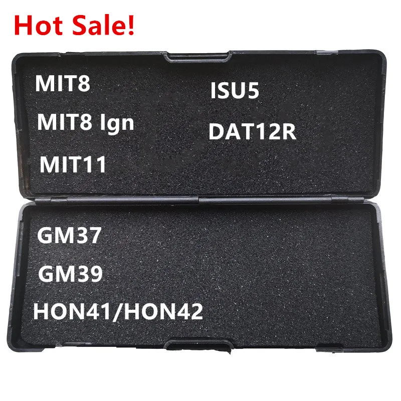 Hot Lishi 2 v 1 2in1 Tool MIT8 IGN MIT11 GM37 GM39 HON41 HON42 ISU5 DAT12R Locksmith Tool pre kľúče od auta