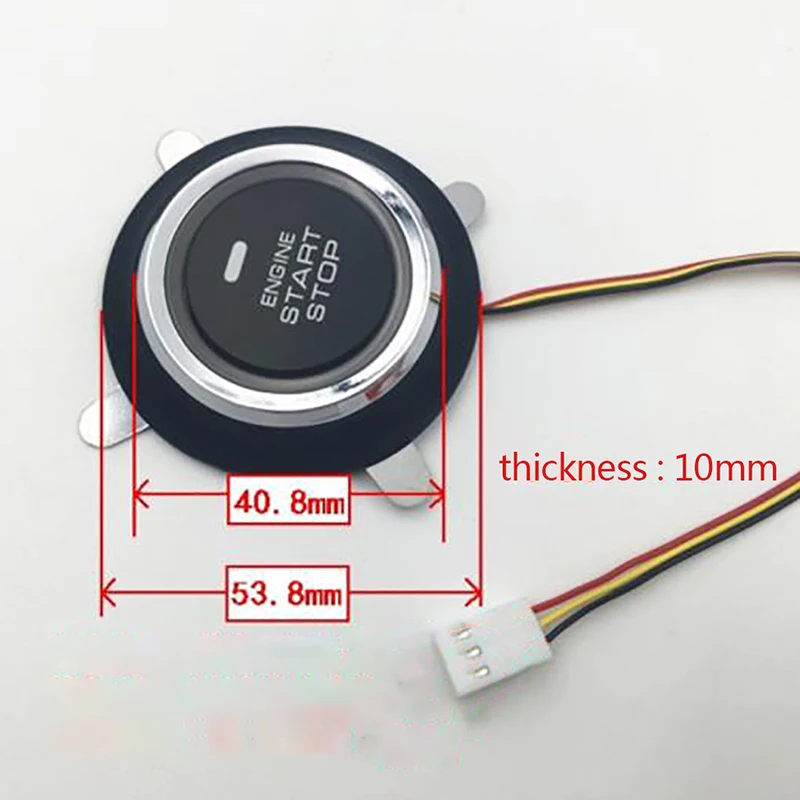 HOT PREDAJ 1 ks 12V Automatické náhradné auto motor Štart Stop Button Keyless Entry Ignition Starter Switch