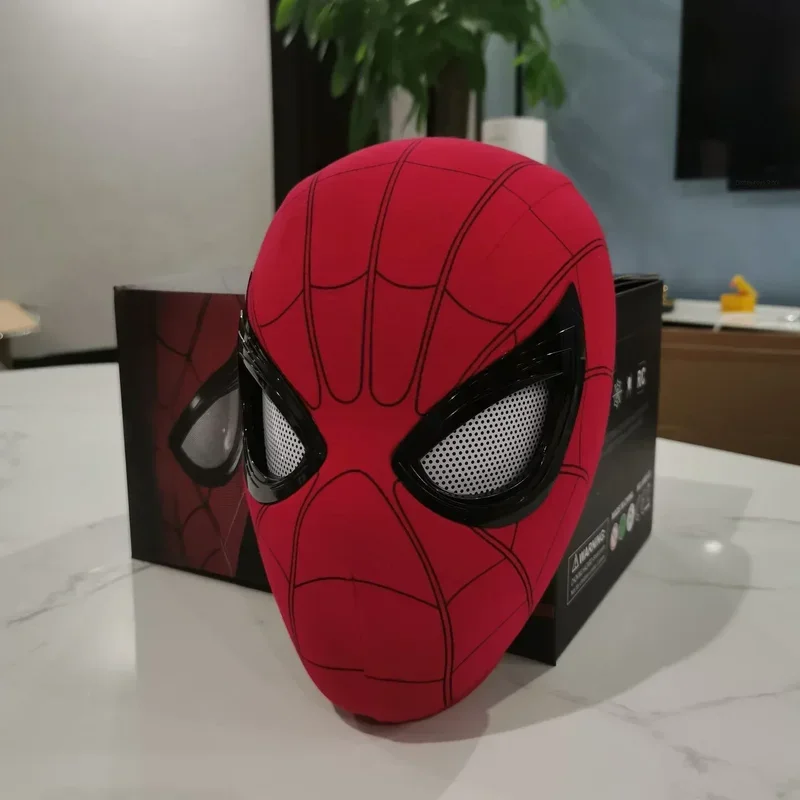 Hot Toys Spiderman Head Gear Cosplay pohybujúce oči Elektronická maska ​​Spider Man 1: 1 Elastické hračky pre diaľkové ovládanie pre dospelých hračky pre deti