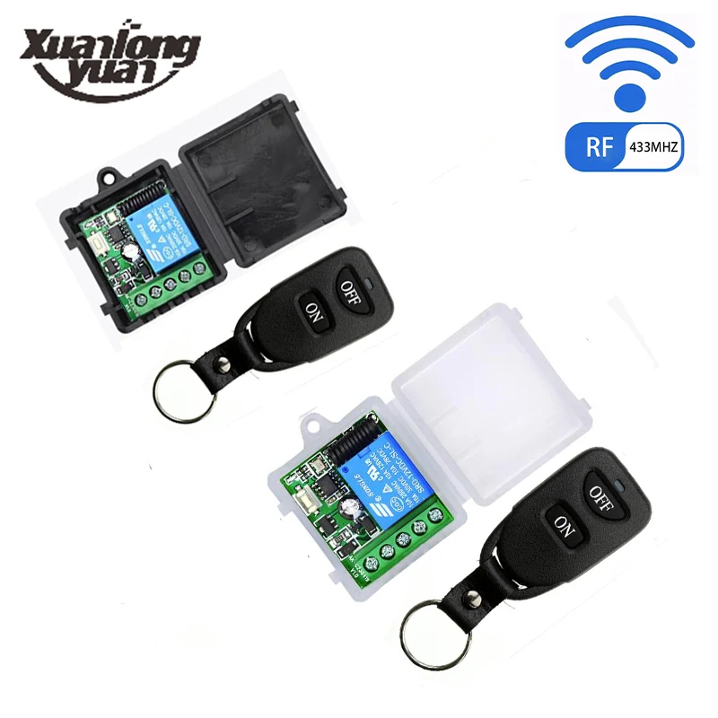 HOT Universal Wireless DISPORE OVLÁDANIE DC 12V 1CH RELE RELIVER MODUL RF Pánový vysielač 433MHz inteligentné domáce diaľkové ovládacie prvky