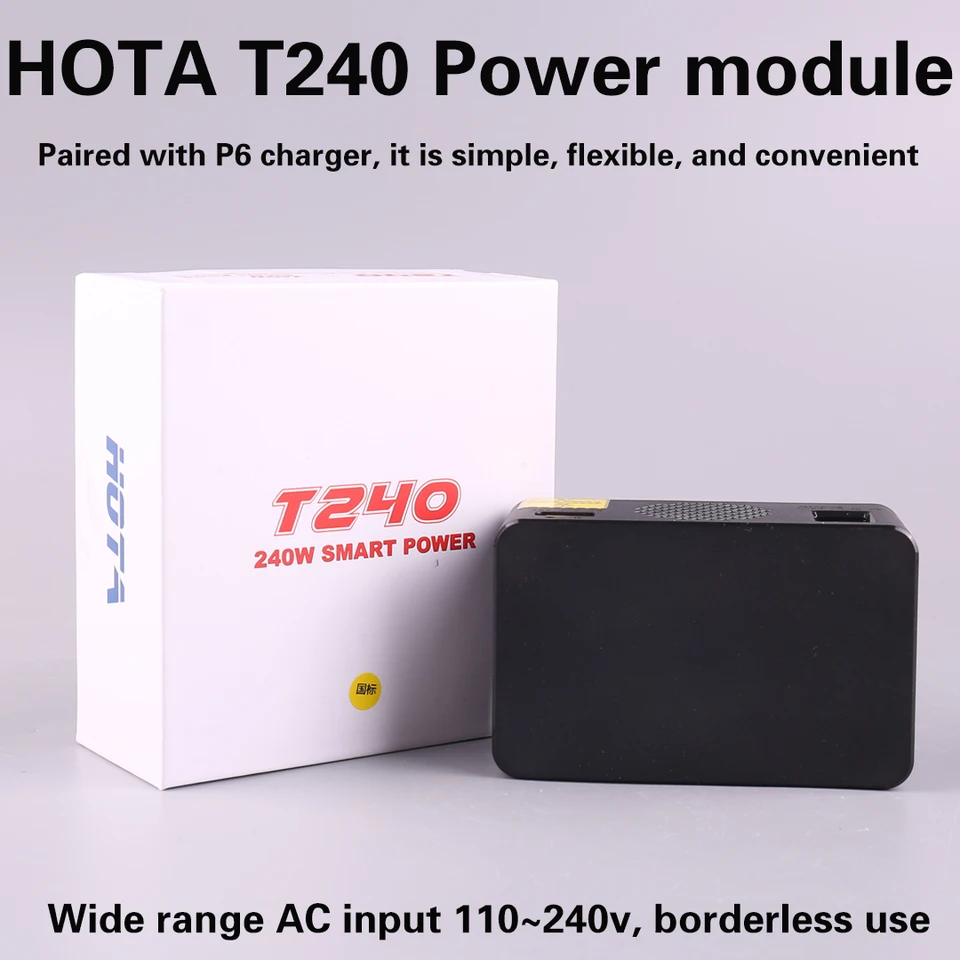 HOTA T240 Power napájací adaptér napájací adaptér pre P6 D6 Pro Plus ISDT Q6 Nano Q8 Max