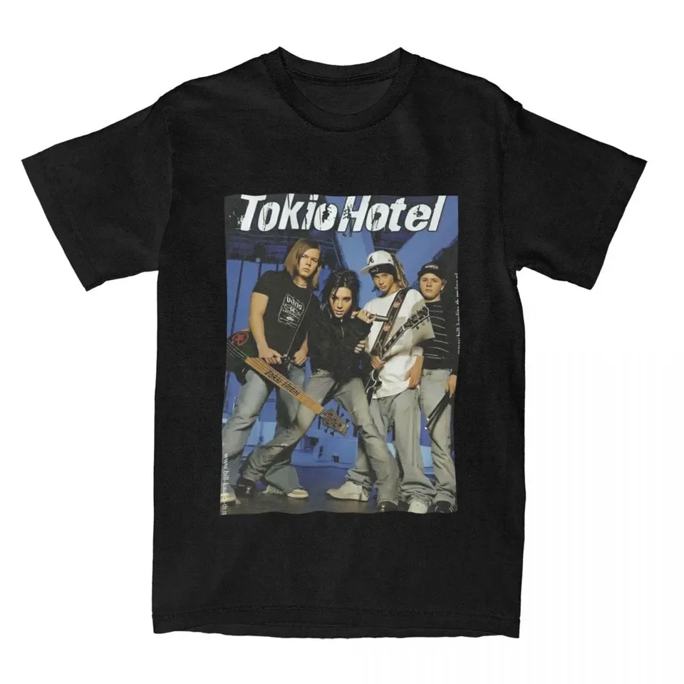 Hotel Rock Band Tokio Tom Kaulitz Grafické tričko Dámske oblečenie hip hop punk tričko Cotton Presnaté tričká s krátkym rukávom