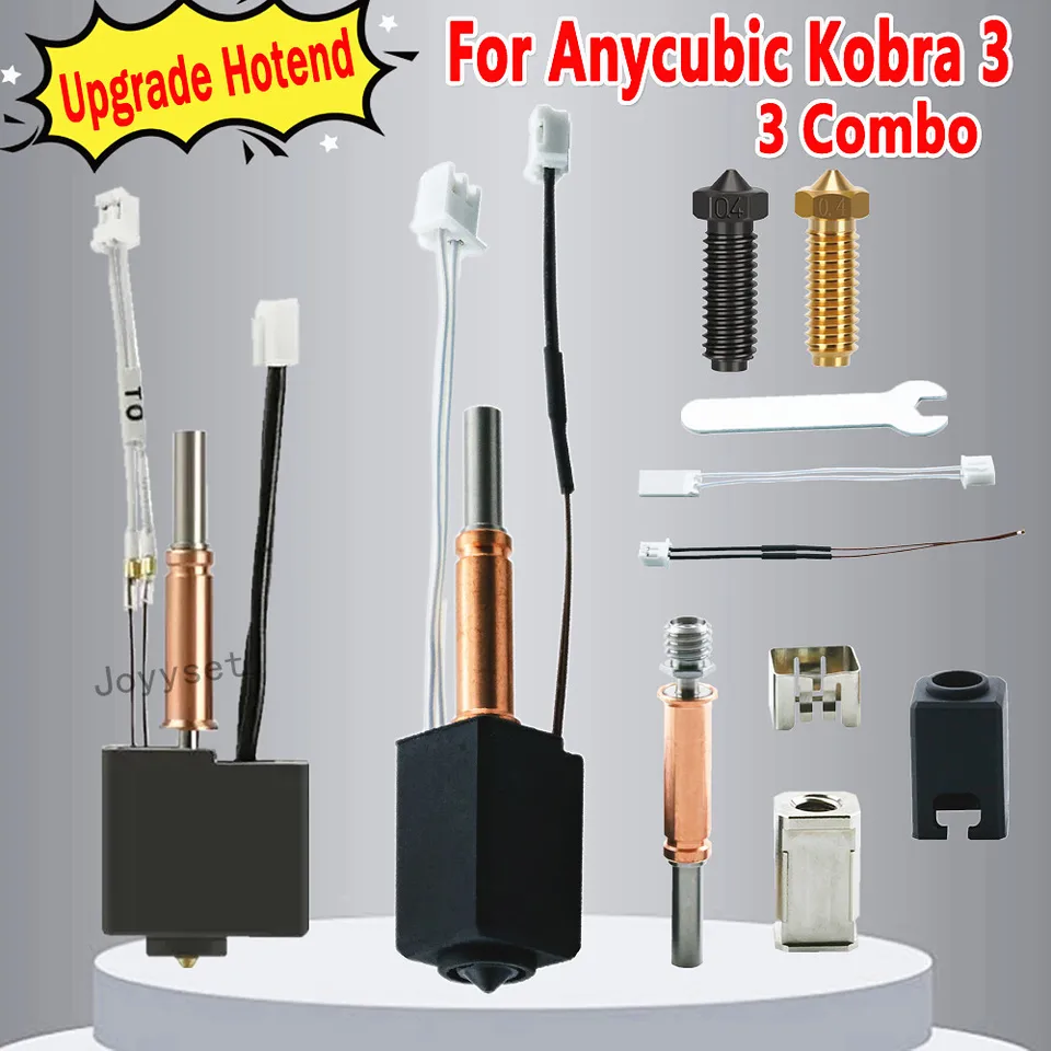 Hotendová súprava pre AnyCubic Kobra 3 Hottend Upgrade Termistor Head trubice Hotend pre AnyCubic Kobra 3 Combo 3D Tlačiareň Časti súpravy