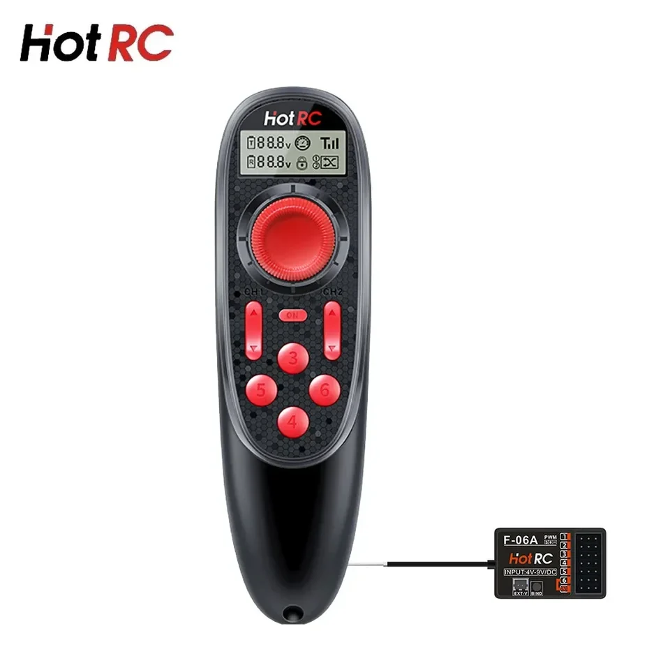 HoTRC DS-600 DS600 2,4 GHz FHSS Rádiový vysielač diaľkového ovládača F-06A 6CH prijímača pre modelovú rybársku loď