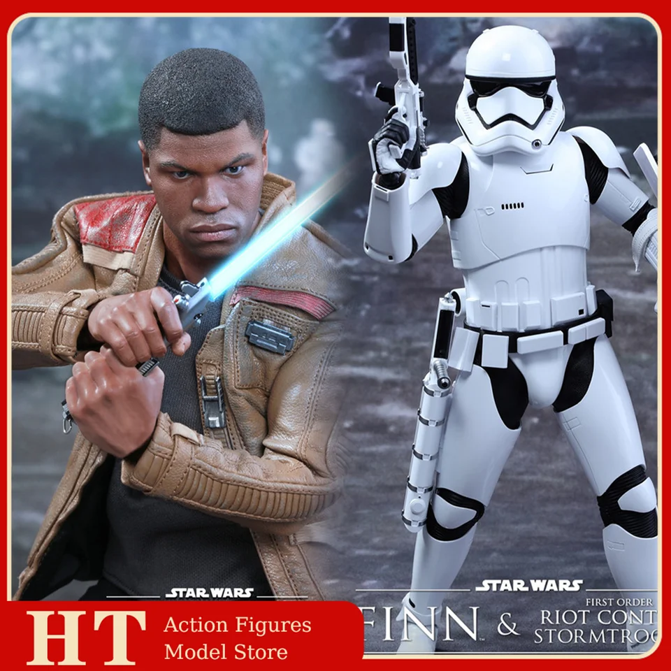 Hottoys ht mms346 1/6 Star Wars Character Finn Anti Riot White Soldier Mužský bojovník plná sada 6inch akčná figúrka originál
