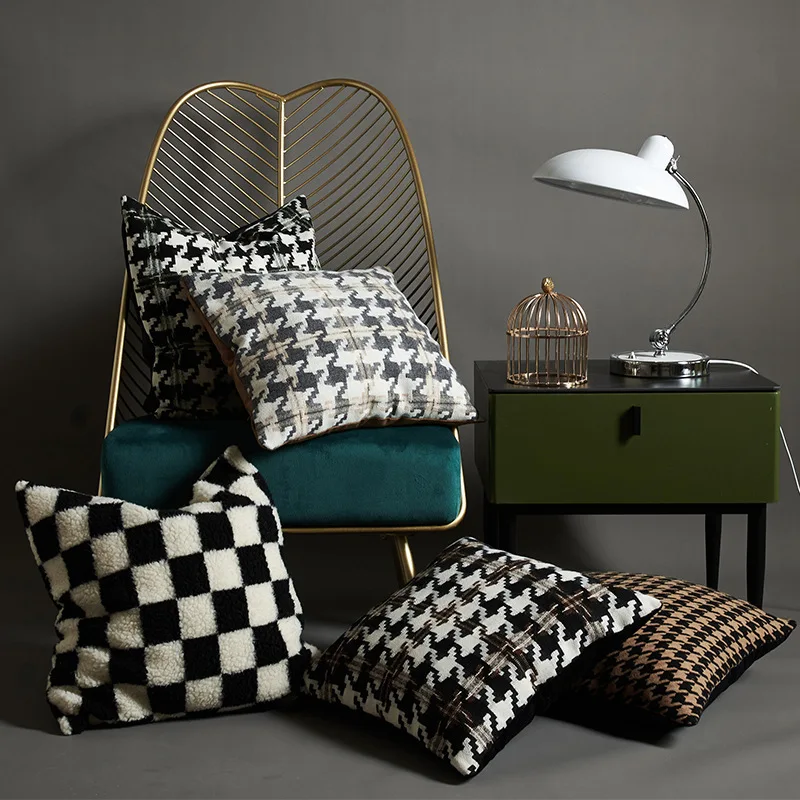 Houndstooth Tyrkysové vankúšové kryt