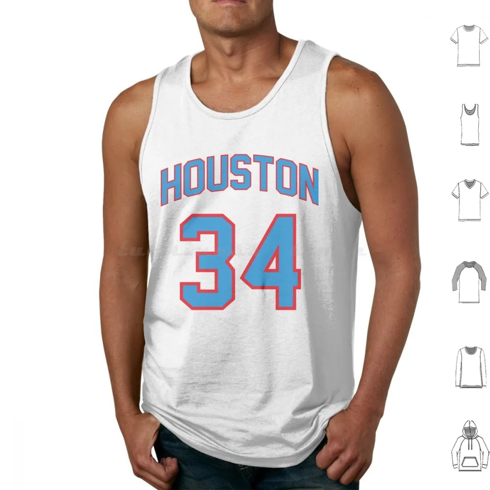 Houston Futbalové tanky Tops vesty bez rukávov Houston futbal futbal retro retro gróf Campbell 80. rokov 90. roky Texas Oilers