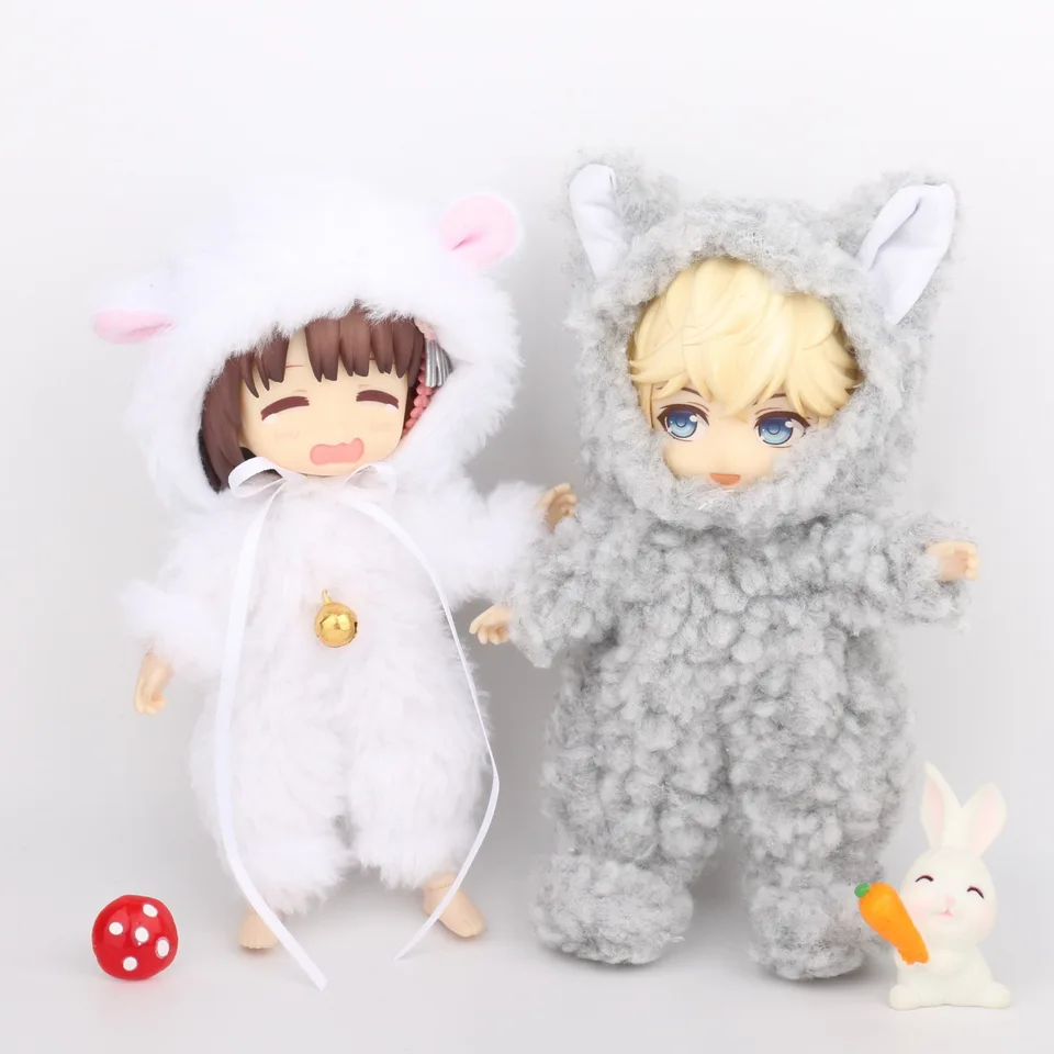 Houziwa Nové obviňové oblečenie ob11 Little Lamb Big Wolf Pajamas 1/12 GSC Doll Doll.