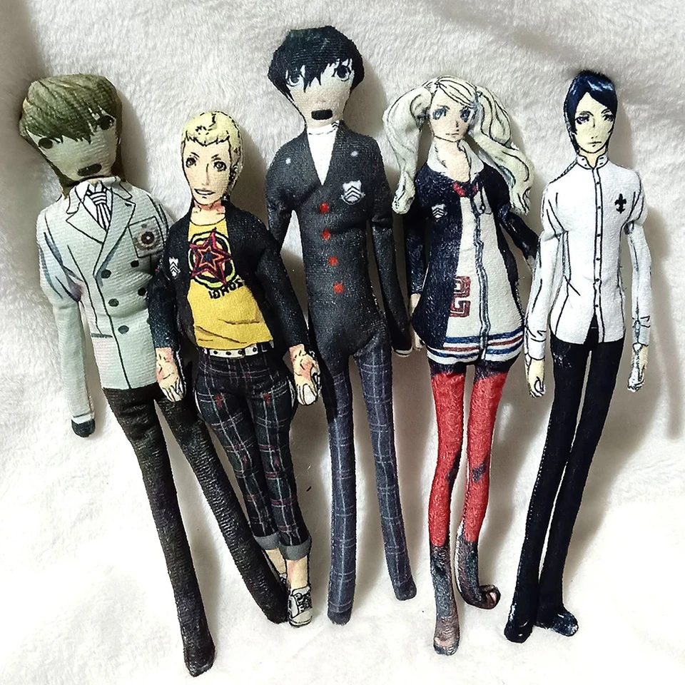 Hra Amamiya Ren Anne Takamaki Cosplay Keychain Plys Cotton Doll Slender Twist Tode Shat Room Darček festival