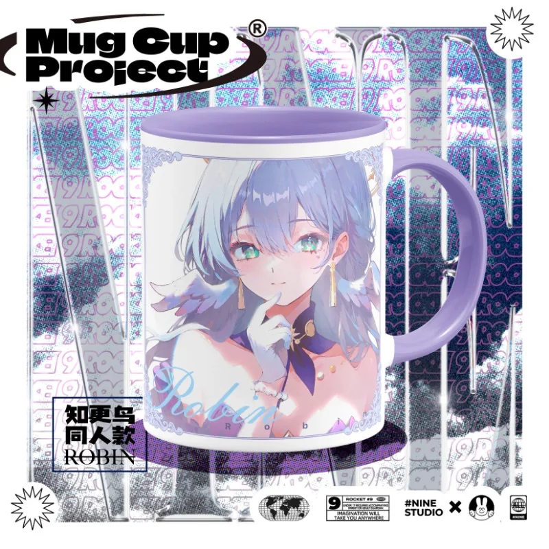 Hra Anime Honkai: Star Rail Cosplay Robin Cup keramika Tlač kaviarne mlieko Čaj šťava hrnčeková lyžica s darčekmi s vekom