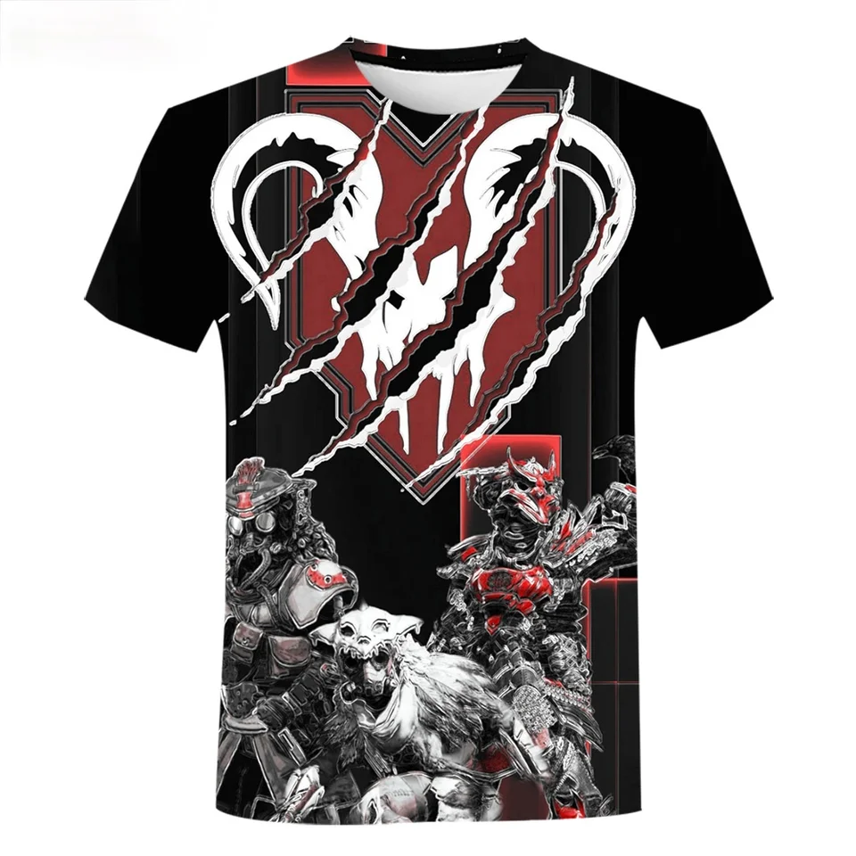 Hra Apex Legends 3d tlač Tričko Cool Boy Girl Girl Girl Fashion Streetwear Streetwear krátke rukávy Tričko Men Men Dám