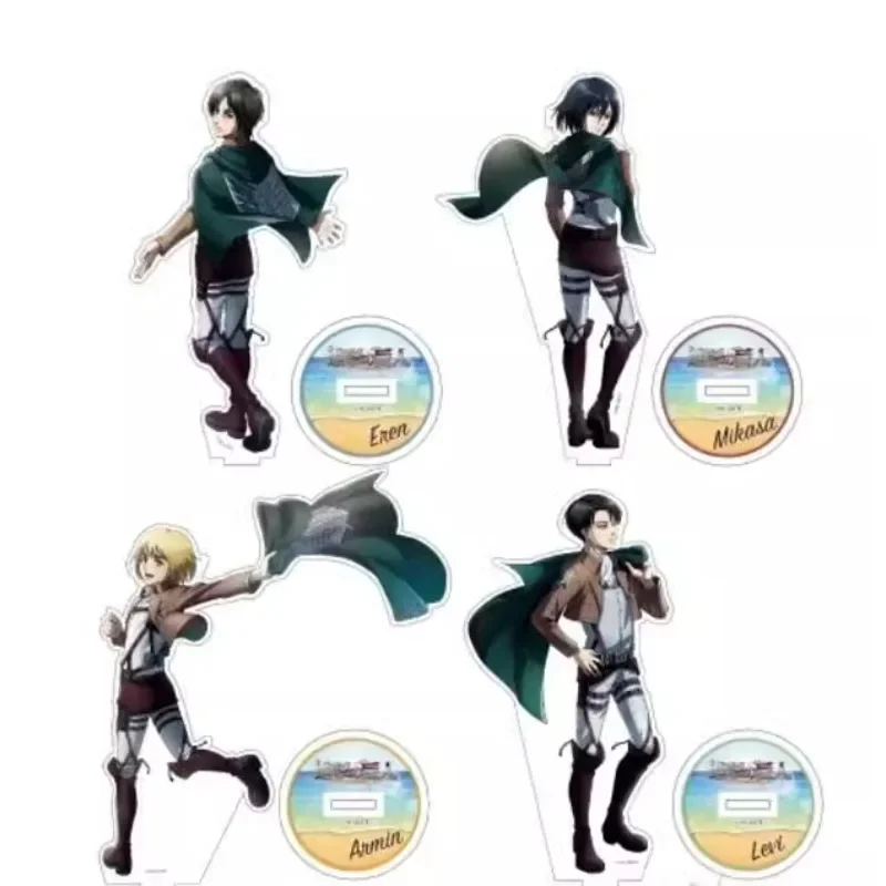 Hra Armin Arlert Levi Ackerman Mikasa akrylová stojan Anime Eren Yeager Figure Model Plate Cosplay Toy pre darček