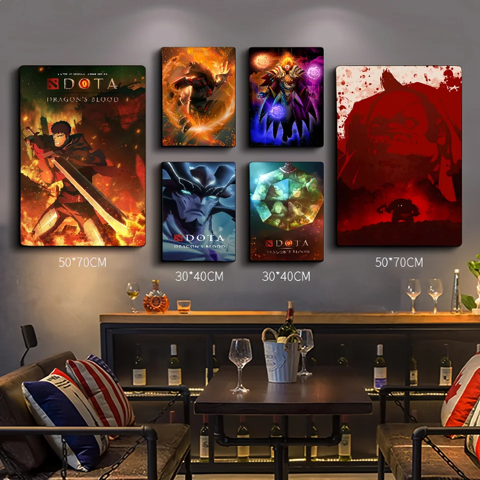 Hra Dota Whitepaper plagát nepremokavá papierová nálepka kaviareň kaviareň plagáty nástenné nálepky