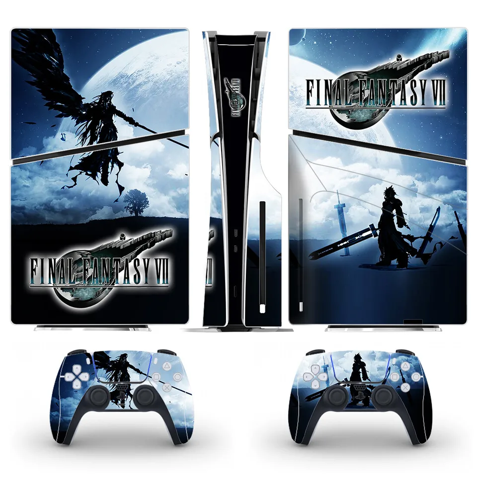 Hra Final Fantasy VII FF7 ​​PS5 Slim Disc Skin Sticker Cover Cover pre radič konzoly PS5 Slim Disk Skin Sticker Vinyl