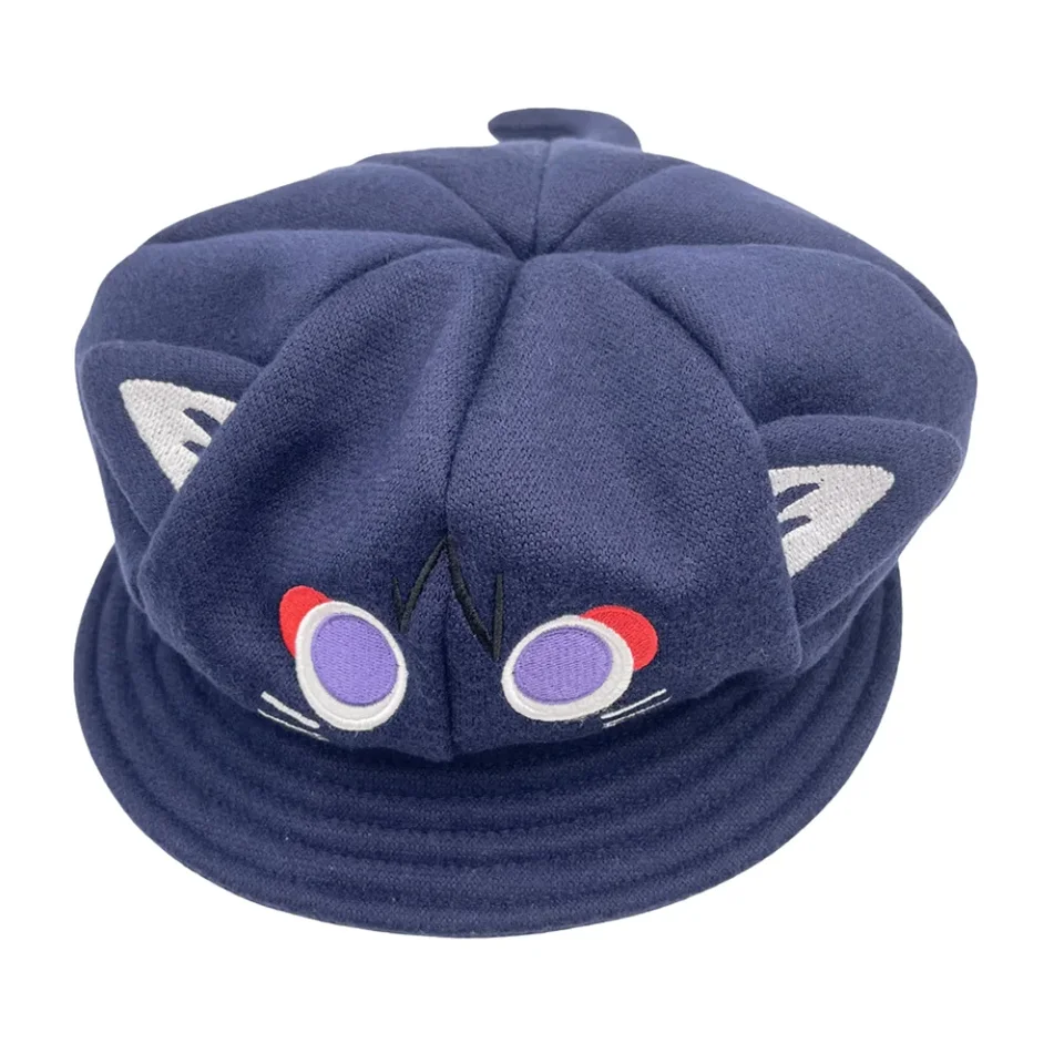 Hra Genshin dopad Scaramouche Cat Cosplay Octagonal Hat unisex dospelý Wanderer Balladeer baret čiapka Kunikuzushi príslušenstvo