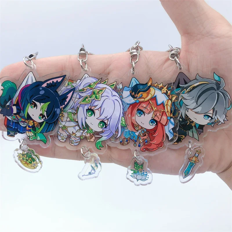 Hra Genshin Impact Sumeru nilou cyno tighnari Nahida Alhaitham Cosplay kostým Acryl Keychain Key Prívesok prívesok
