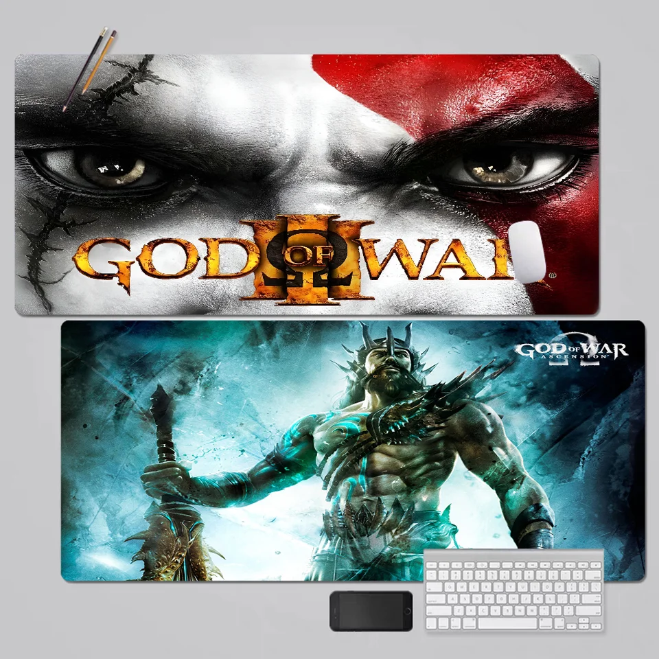 Hra God of War Ins Tide Veľká zahustená podložka myši nadmerne nadmerne herná klávesnica prenosný stôl Mat pre počítačový stôl