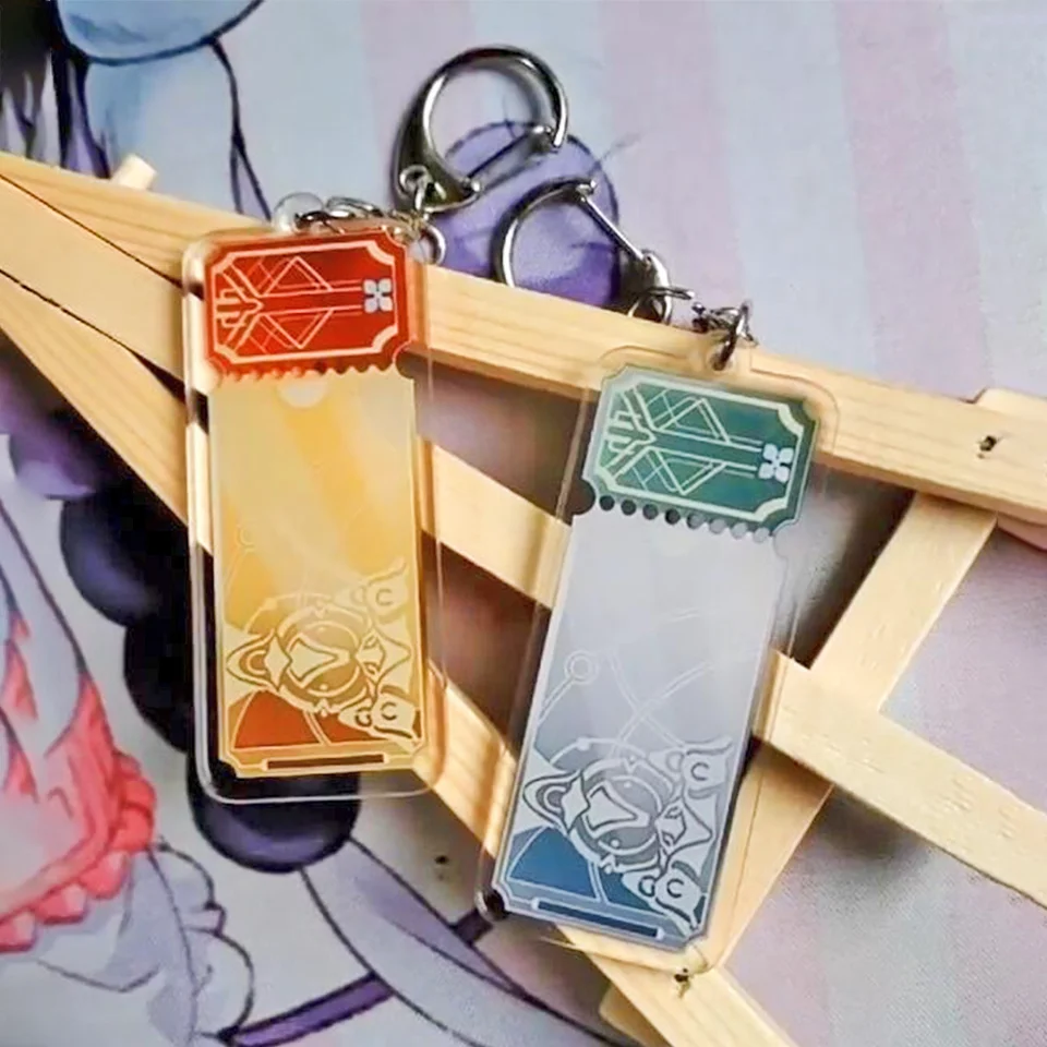 Hra Honkai Star Rail Keychain Train Ticket Špeciálna lístok Špeciálny lístok s obojstranným sendvičom Keychain Prívesok šperky narodeniny darček k narodeninám