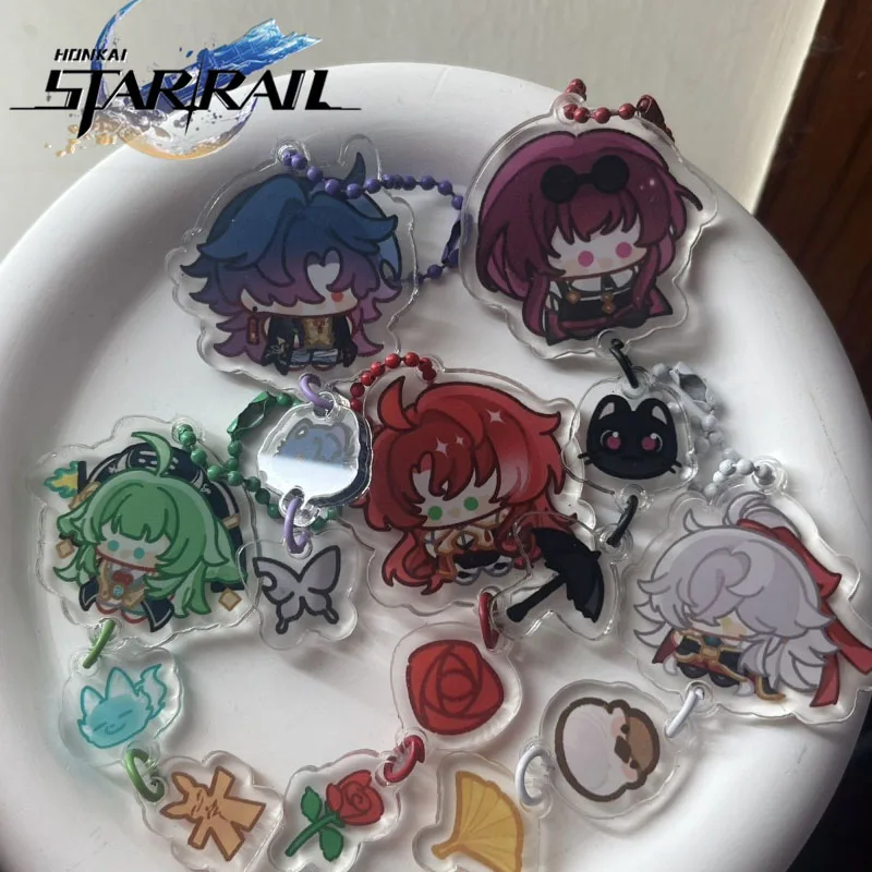 Hra Honkai Star Rail Robin Firefly Aventurine Sunday Blade Cosplay Keychain Akryl Acryl prívesok kľúča Keyring Key retiazky príslušenstvo