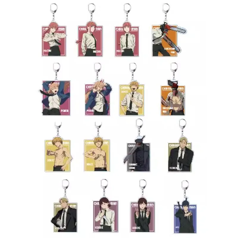 Hra Kishibe Denji Pochita Hayakawa Aki Higashiyama Kobeni Keychain Doll Anime Makima Power Acryl Keyring pre darček