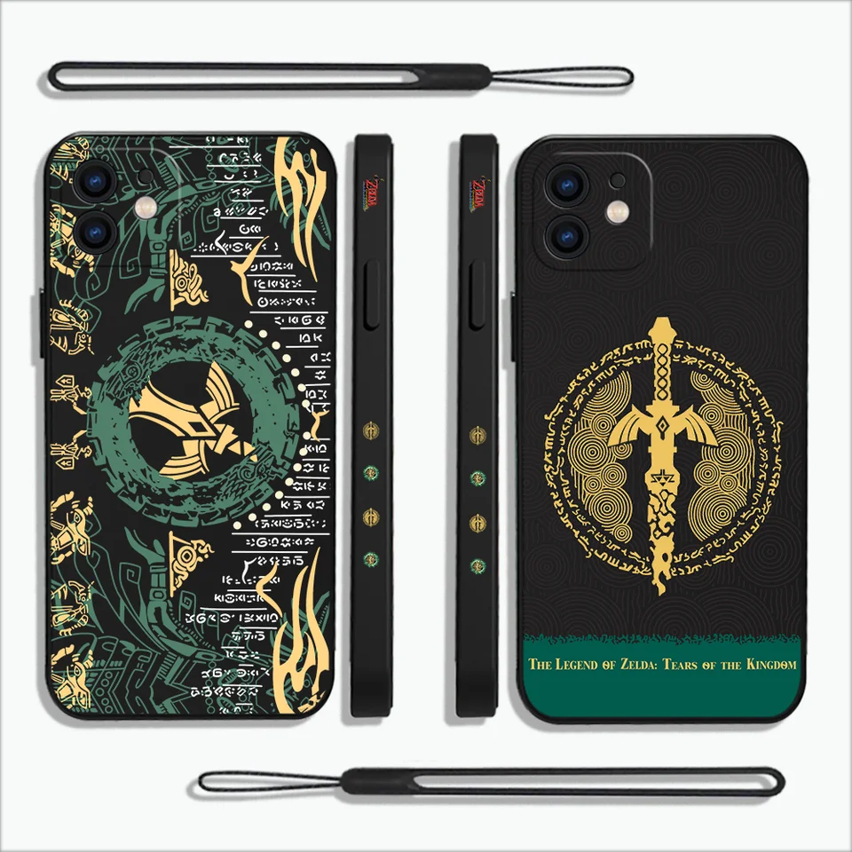 Hra Legenda o telefóne Zeldas pre iPhone 15 14 13 12 11 Pro Max Mini x xr xs Max SE20 8 7 plus silikón s ručným popruhom