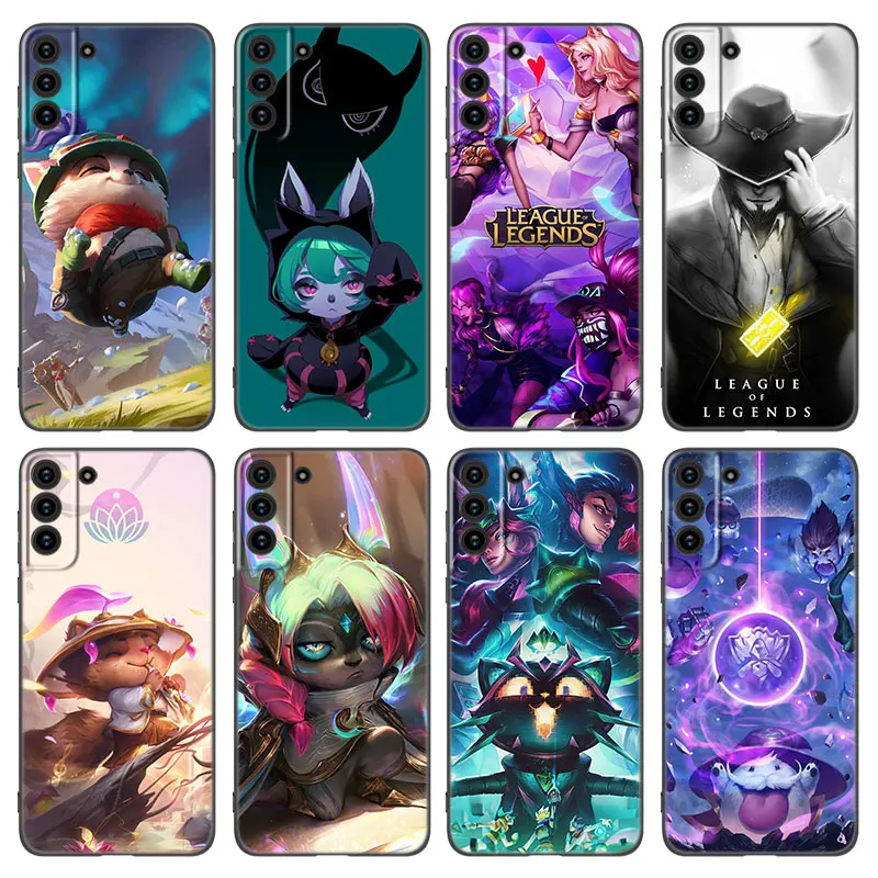 Hra ligy legiend Black Silikone Pase pre Samsung Galaxy S20 S23 Fe S21 S22 S24 Ultra S10 Lite S8 S9 Plus S7 Edge