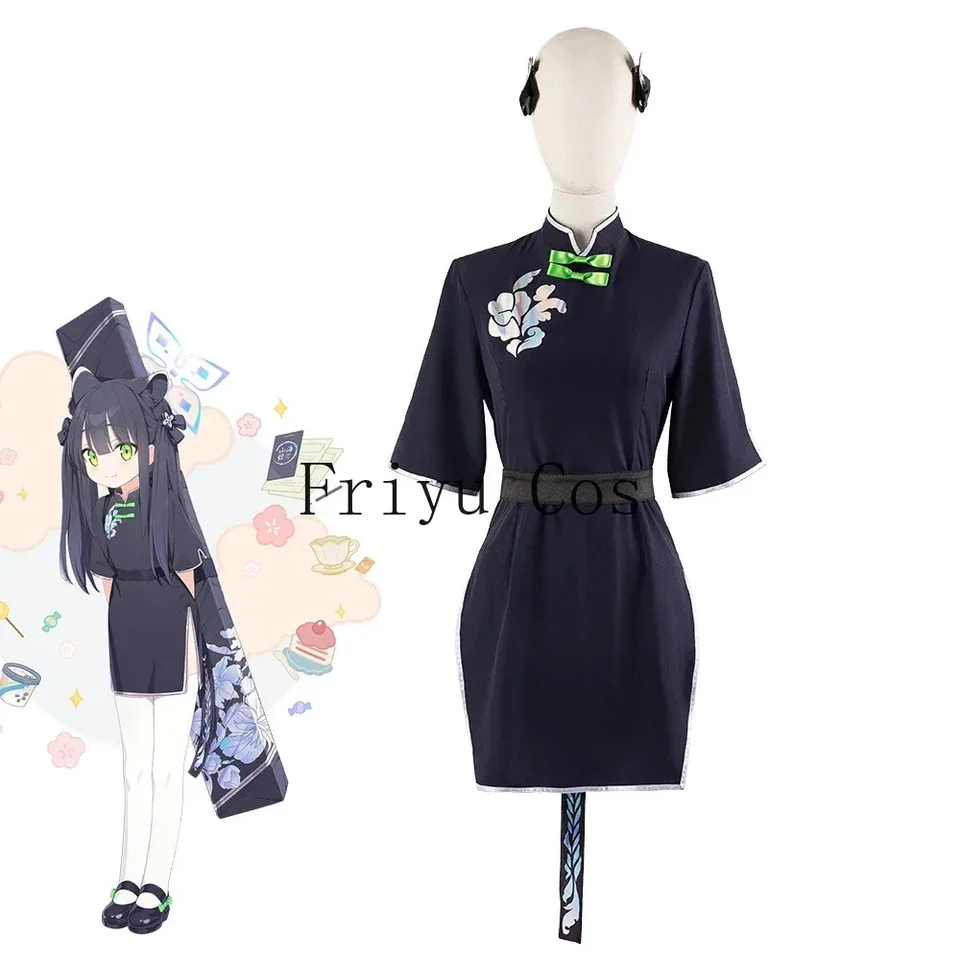 Hra modrý archív haruhara shun malé dievčatko cheongsam šaty anime cosplay kostým žena uniformný oblek párty halloween kostým kostým halloween