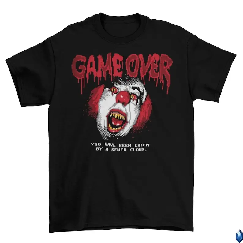 Hra nad Nes It It T-Shirt Unisex Funny Cotton Adult Pennywise Clown Stephen King Halloween 2022