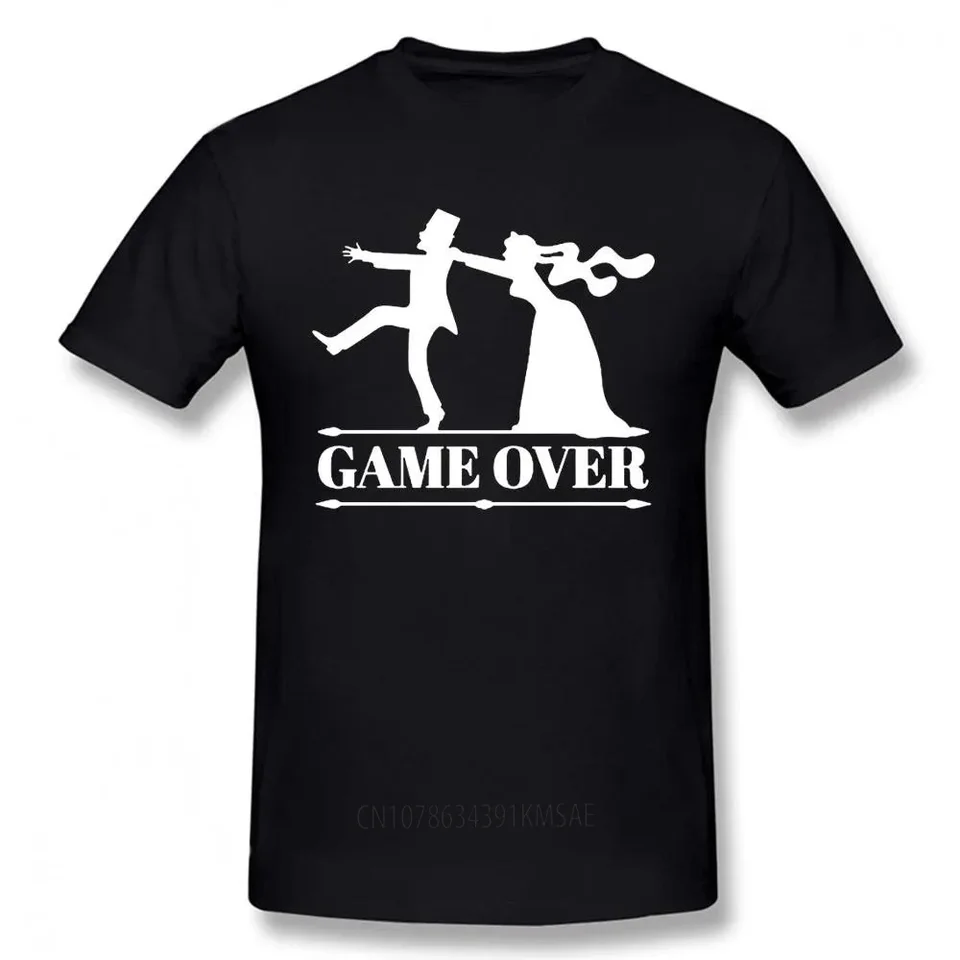Hra nad nevestou a ženíchom bakalárske večierky Tričko Fun Tričko Pánske oblečenie Krátke rukávy Camisetas Tričko Casy Tops Oblečenie